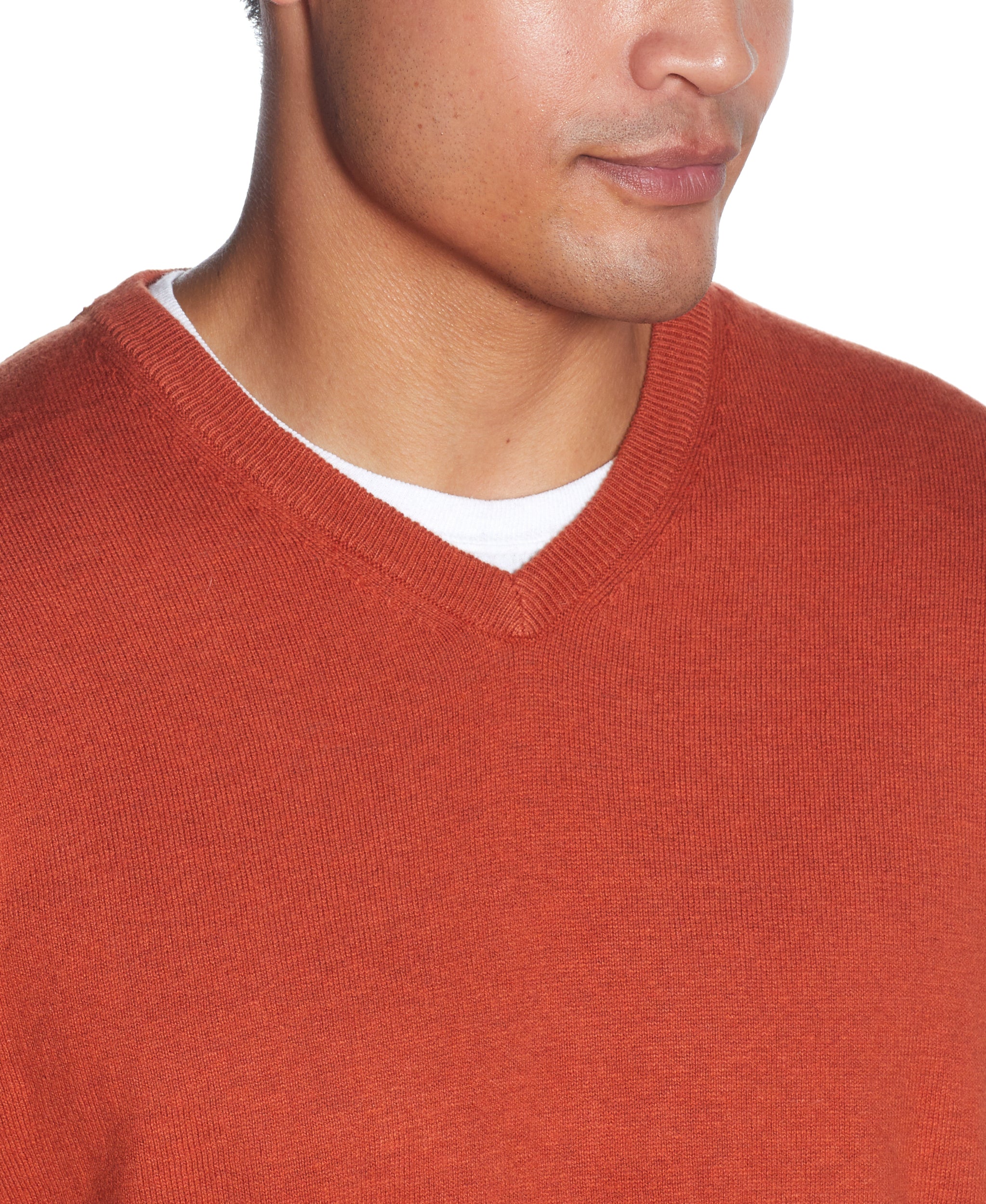 Cashmere & Cotton V Neck Sweater