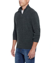 Soft Touch Quarter Zip Sweater in Evergreen