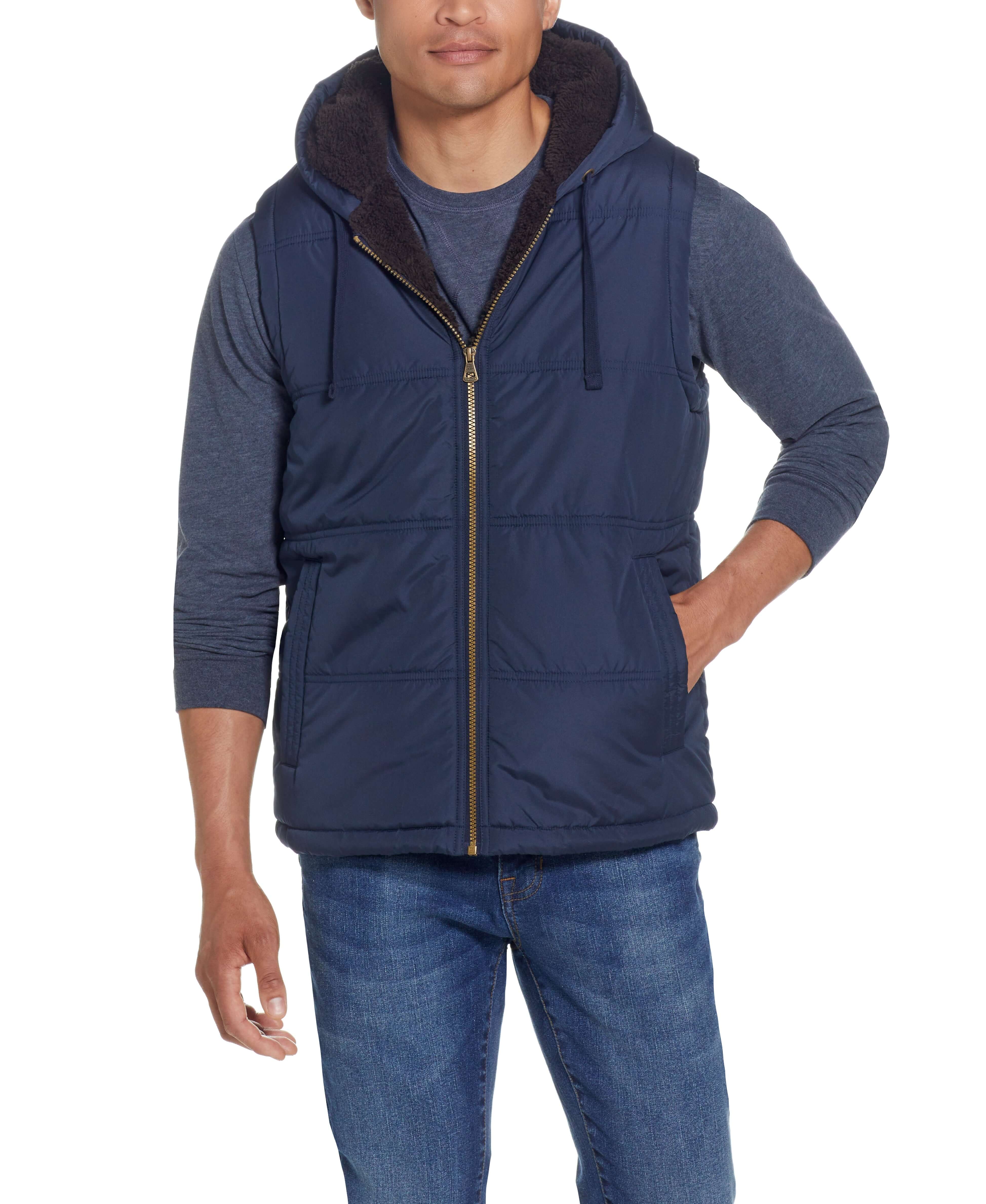 Hooded hot sale sherpa vest