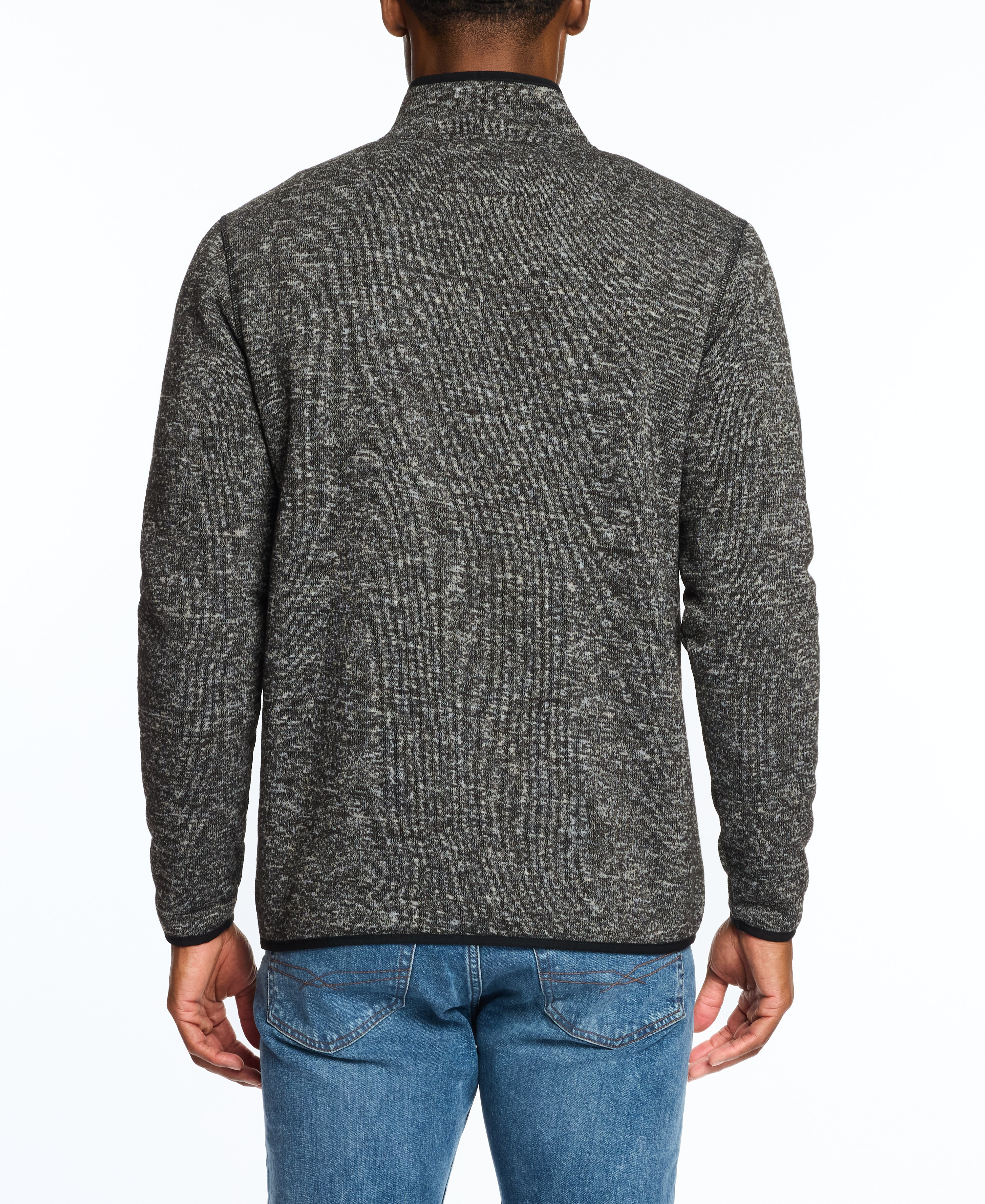 Sweaterfleece Pullover With Sherpa In Meteorite