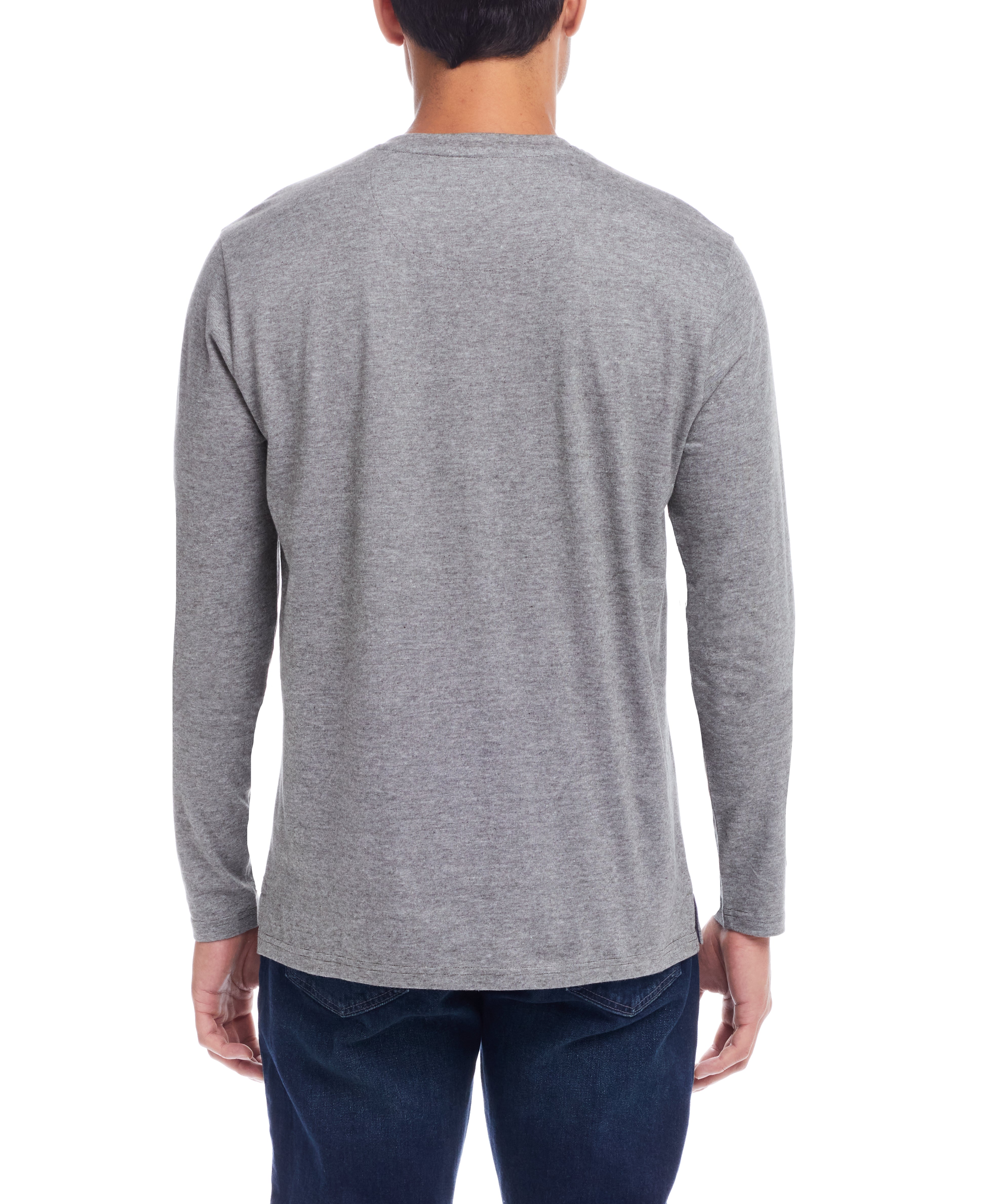 Microstripe Henley in Deep Depths