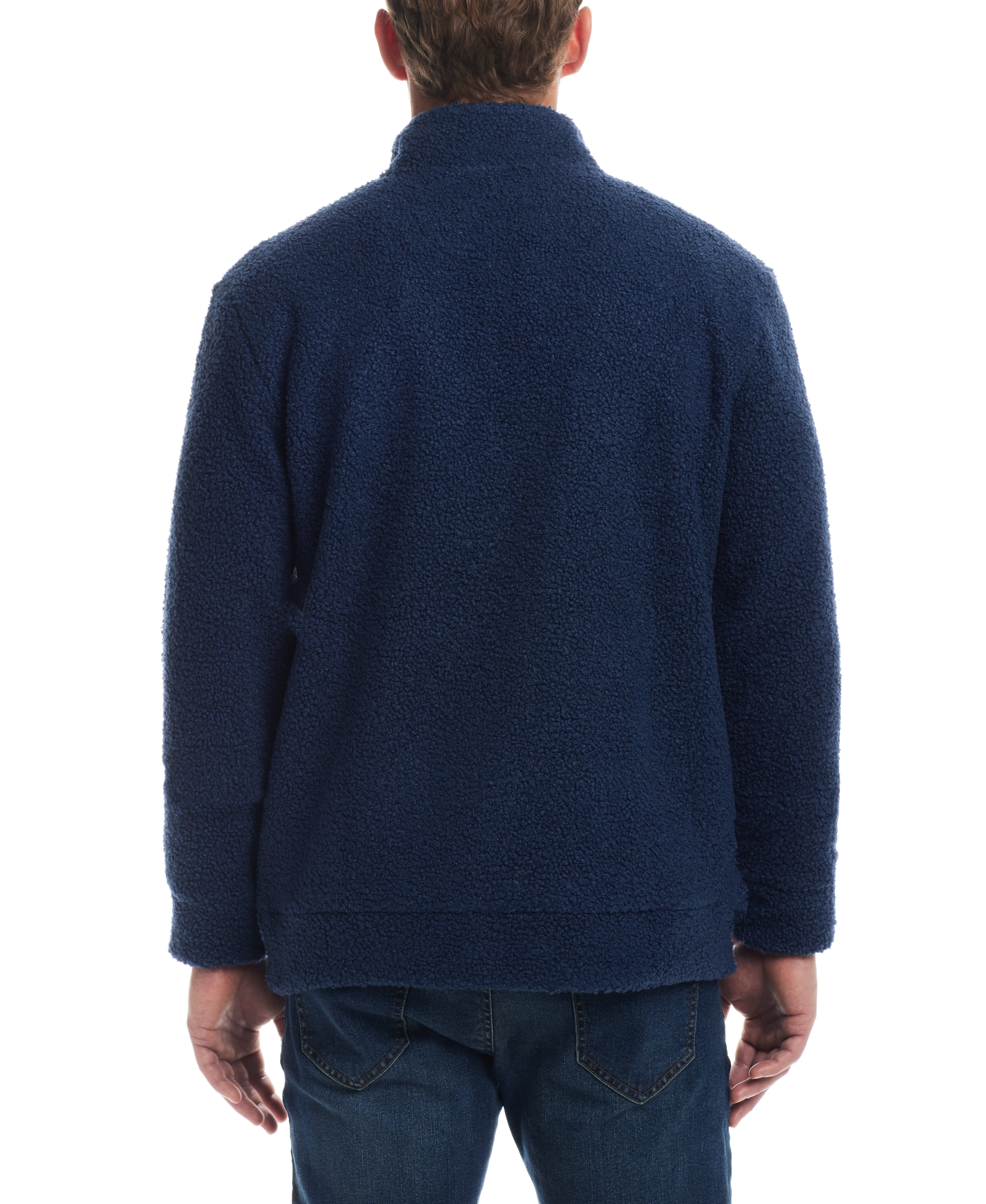 Teddy Sherpa Pullover In Pageant Blue