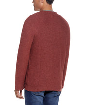 Waffle Crewneck Sweater in Spiced Apple