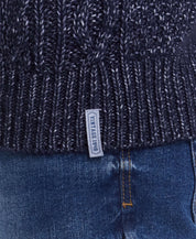 Chunky Cable Crew In Indigo