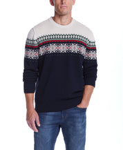 Holiday Snowflake Crew In Dark Navy