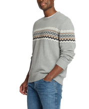 Nordic Crewneck Sweater In Pale Grey