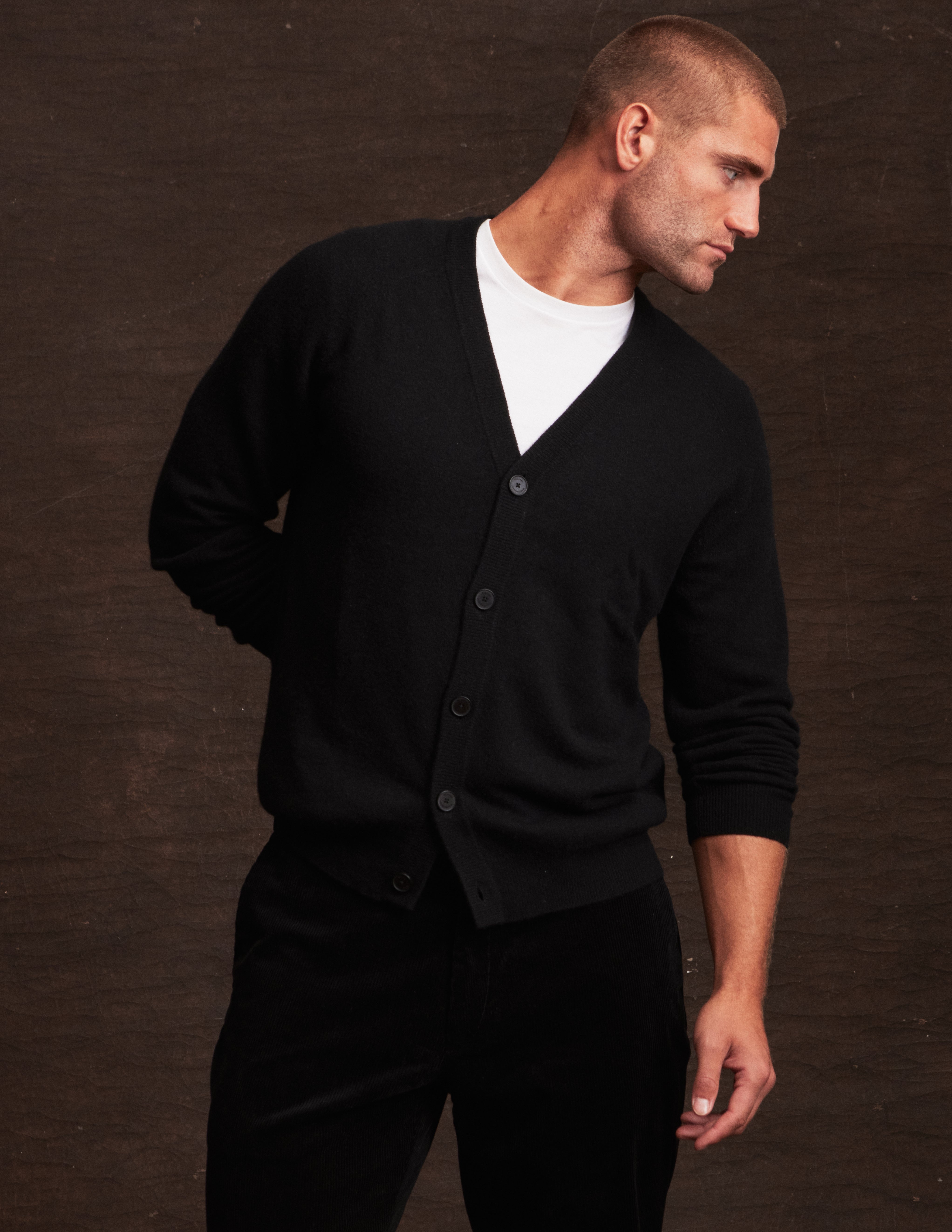 Cashmere Cardigan In Black