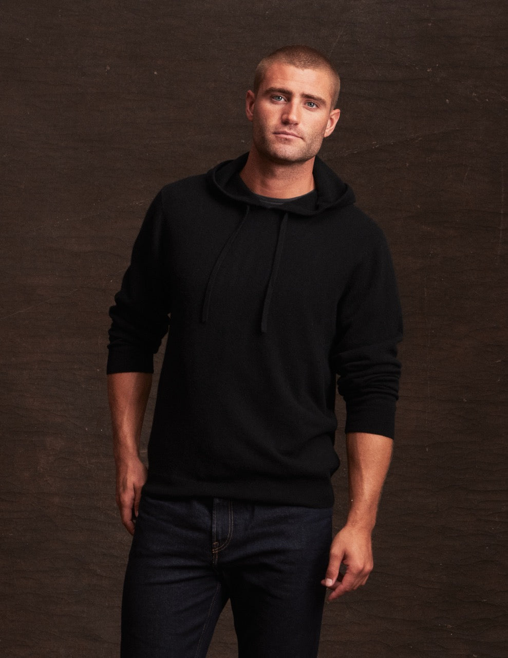 Cashmere Hoodie in Black