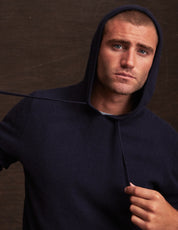 Cashmere Hoodie in Dark Navy