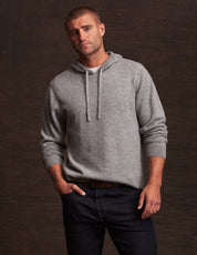 Cashmere Hoodie in Medium Grey