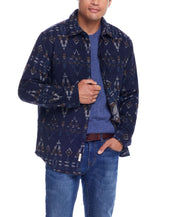 Southwest Jacquard Shirt Jacket In Blue Moss | Outerwear | Weatherproof Vintage