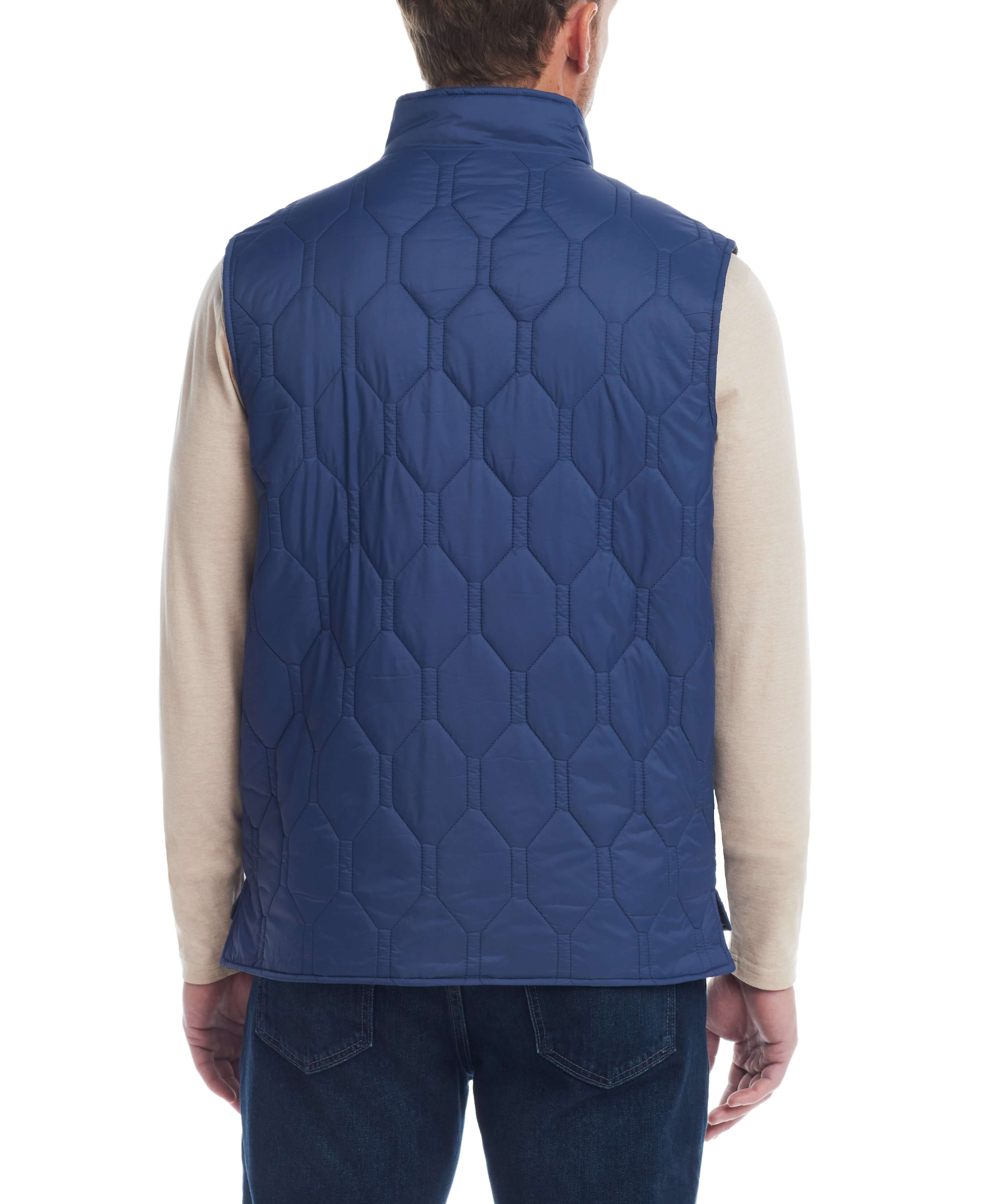 Hexagon Quilted Lightweight Vest in Bering Sea