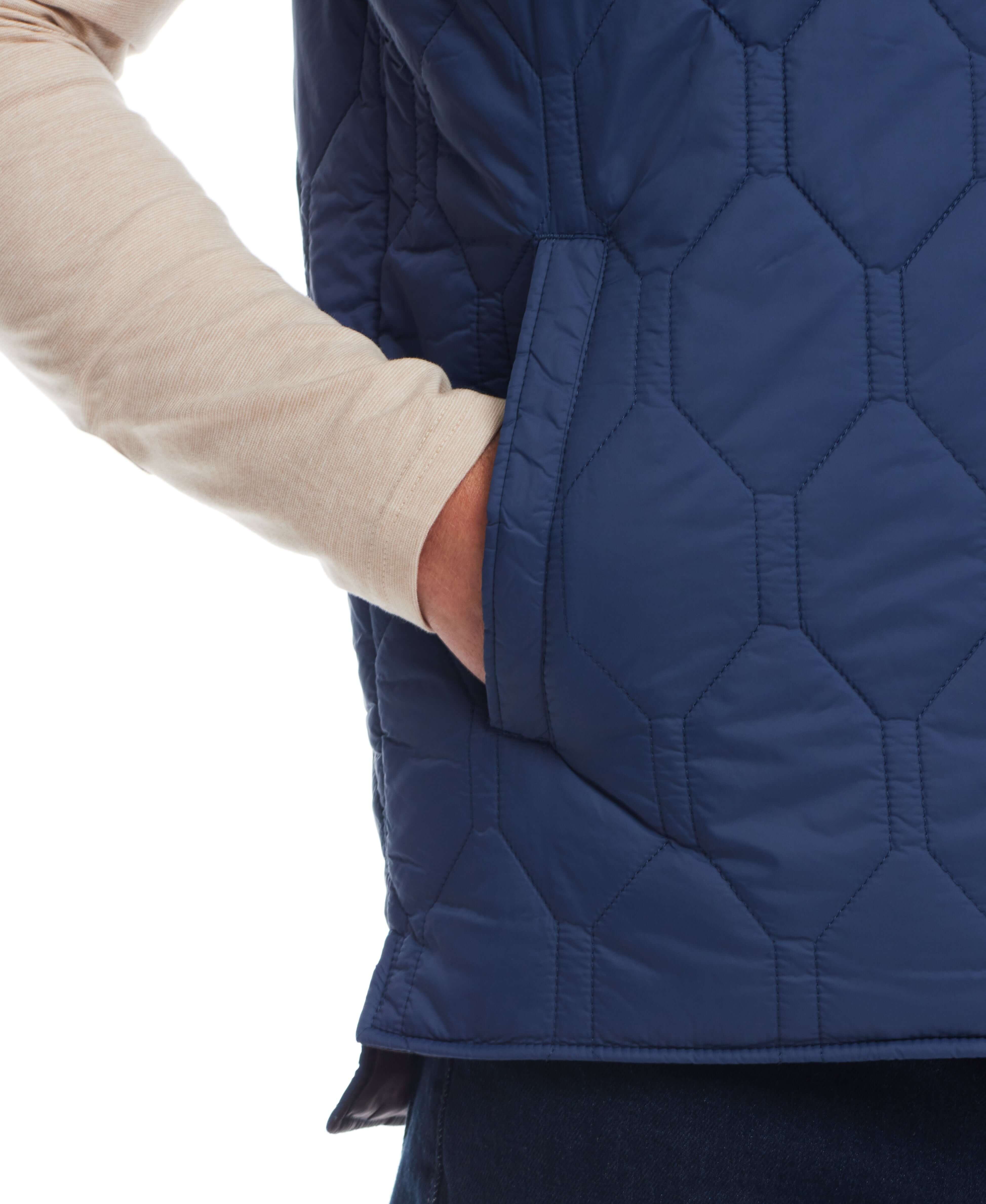 Hexagon Quilted Lightweight Vest in Bering Sea