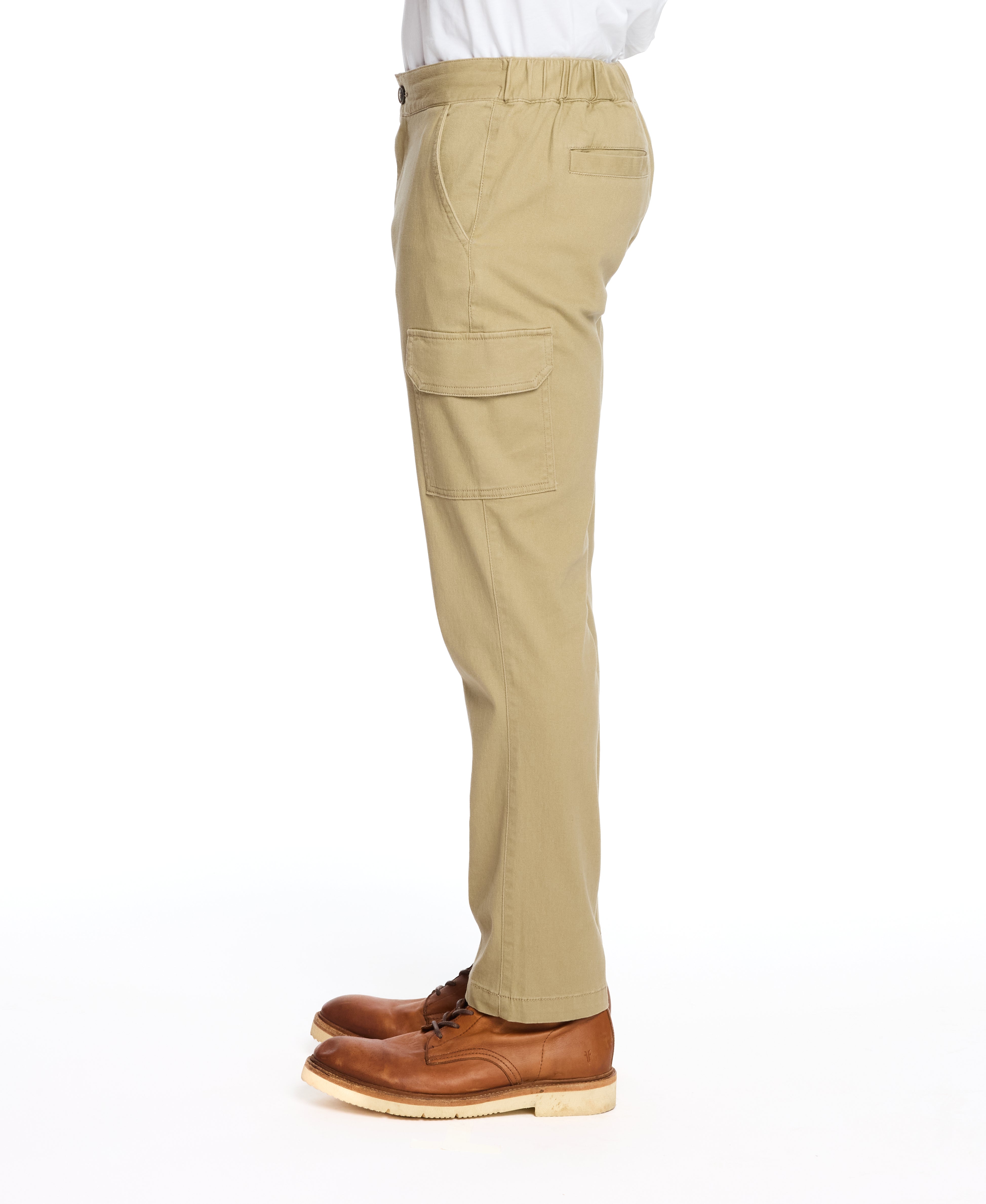 Cargo With Stretch Waist In Khaki