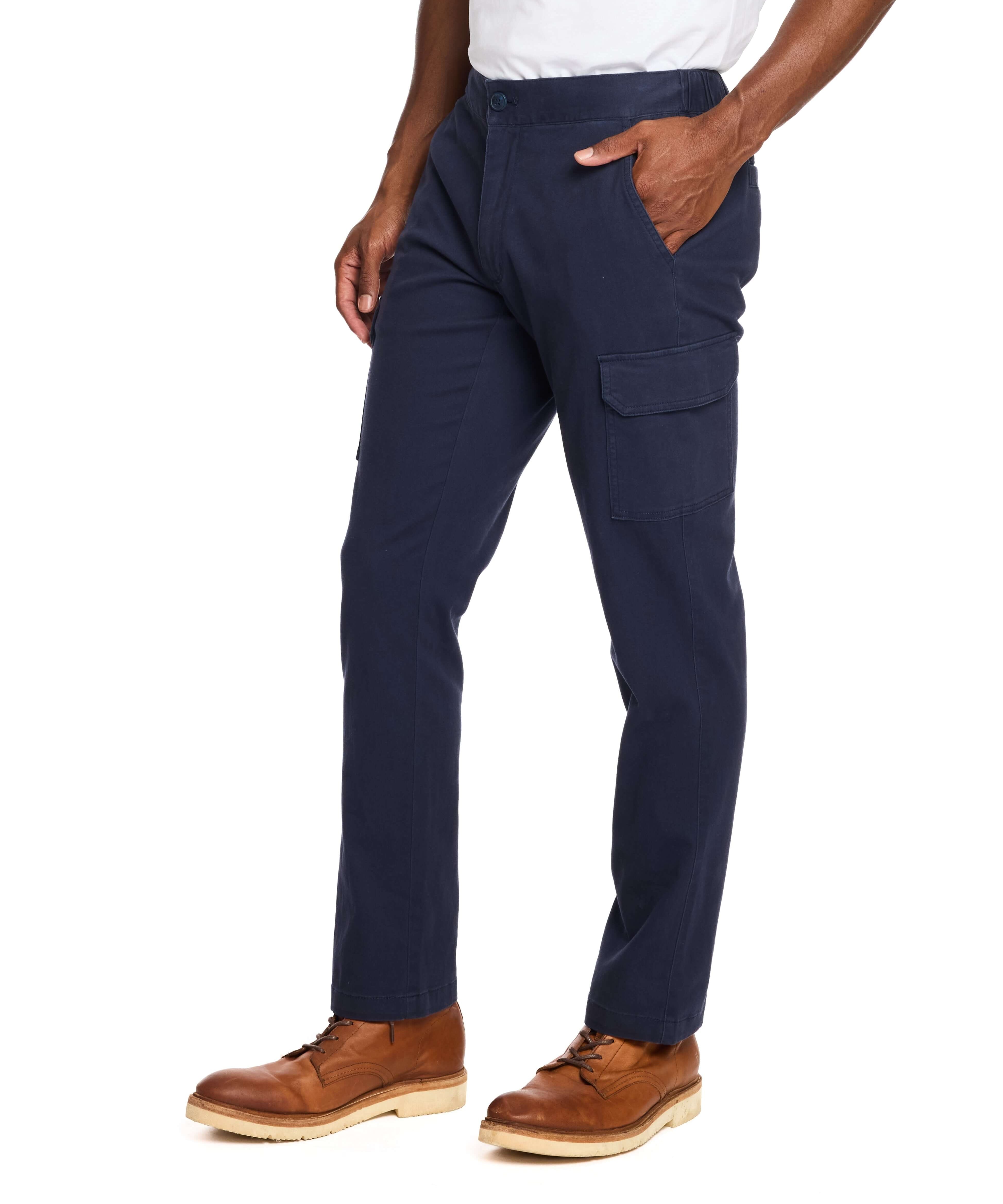 Cargo With Stretch Waist In Navy | Bottoms & Denim | Weatherproof Vintage