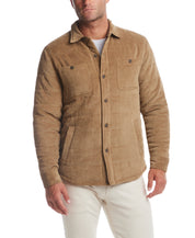 Corded Puffer Jacket In Kangaroo