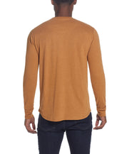 Long Sleeve Brushed Jersey Crew In Cathay Spice