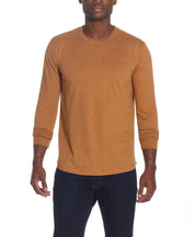 Long Sleeve Brushed Jersey Crew In Cathay Spice