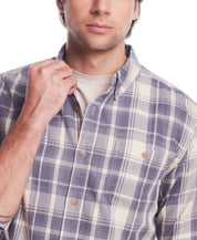 Long Sleeve Burnout Flannel In Natural