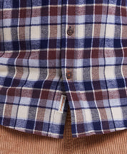 Long Sleeve Brushed Flannel In Downtown Brown