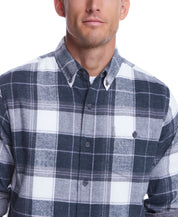 Long Sleeve Brushed Flannel In Lava Smoke