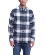 Long Sleeve Brushed Flannel In Lava Smoke