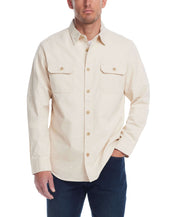 Slub Canvas Work Shirt In Oatmeal