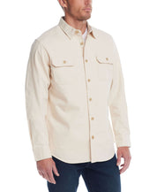 Slub Canvas Work Shirt In Oatmeal