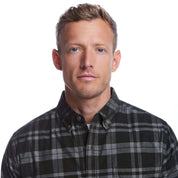 Long Sleeve Plaid Cord Shirt In Forest Night