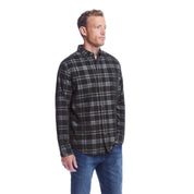 Long Sleeve Plaid Cord Shirt In Forest Night