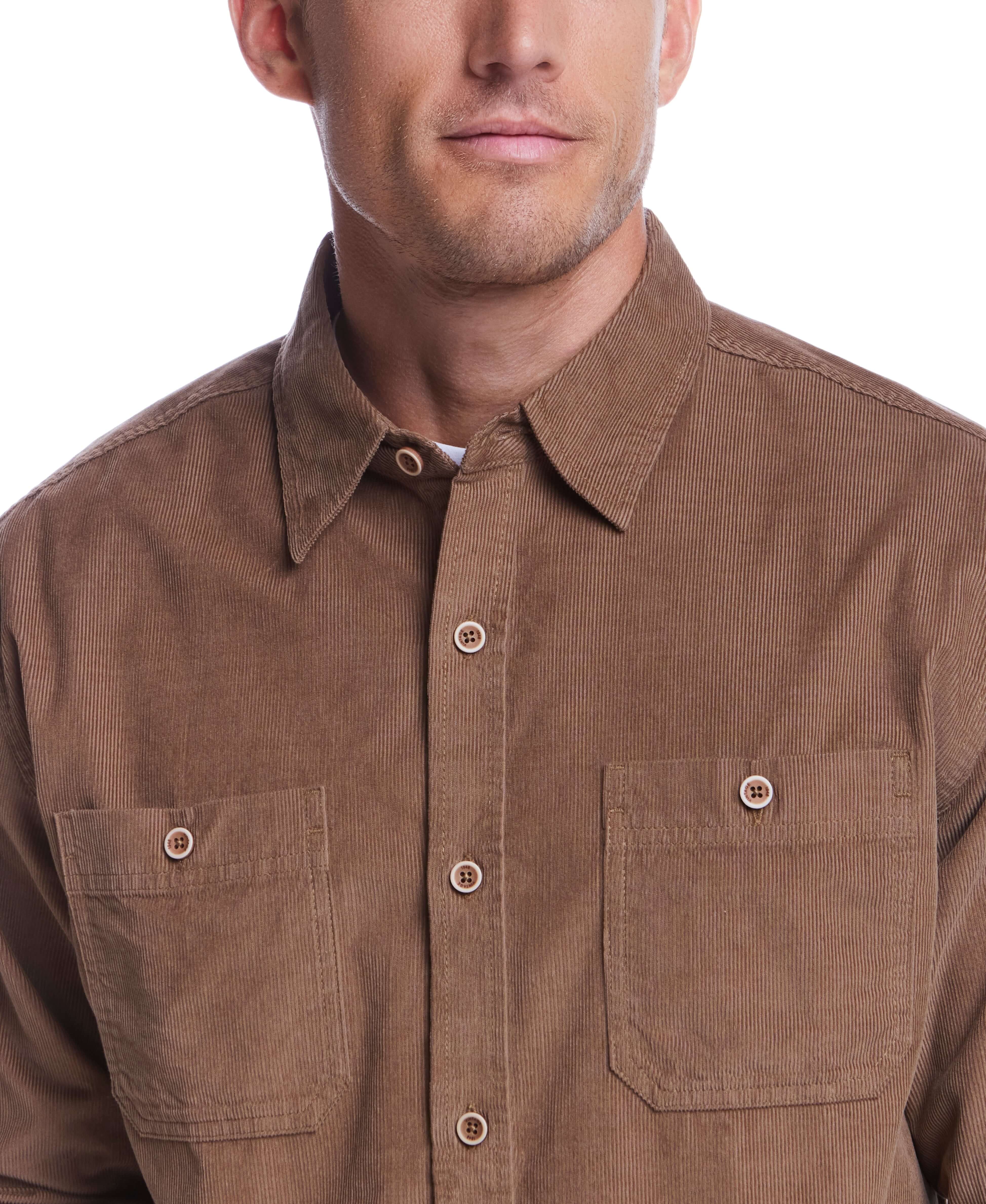 Thin Wale Solid Cord Shirt in Mountain Trail