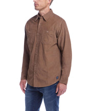 Thin Wale Solid Cord Shirt in Mountain Trail