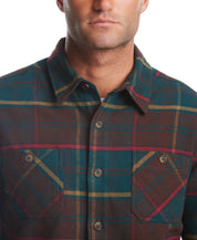 Lumberjack Flannel Unlined Shirt Jacket In Forest Biome