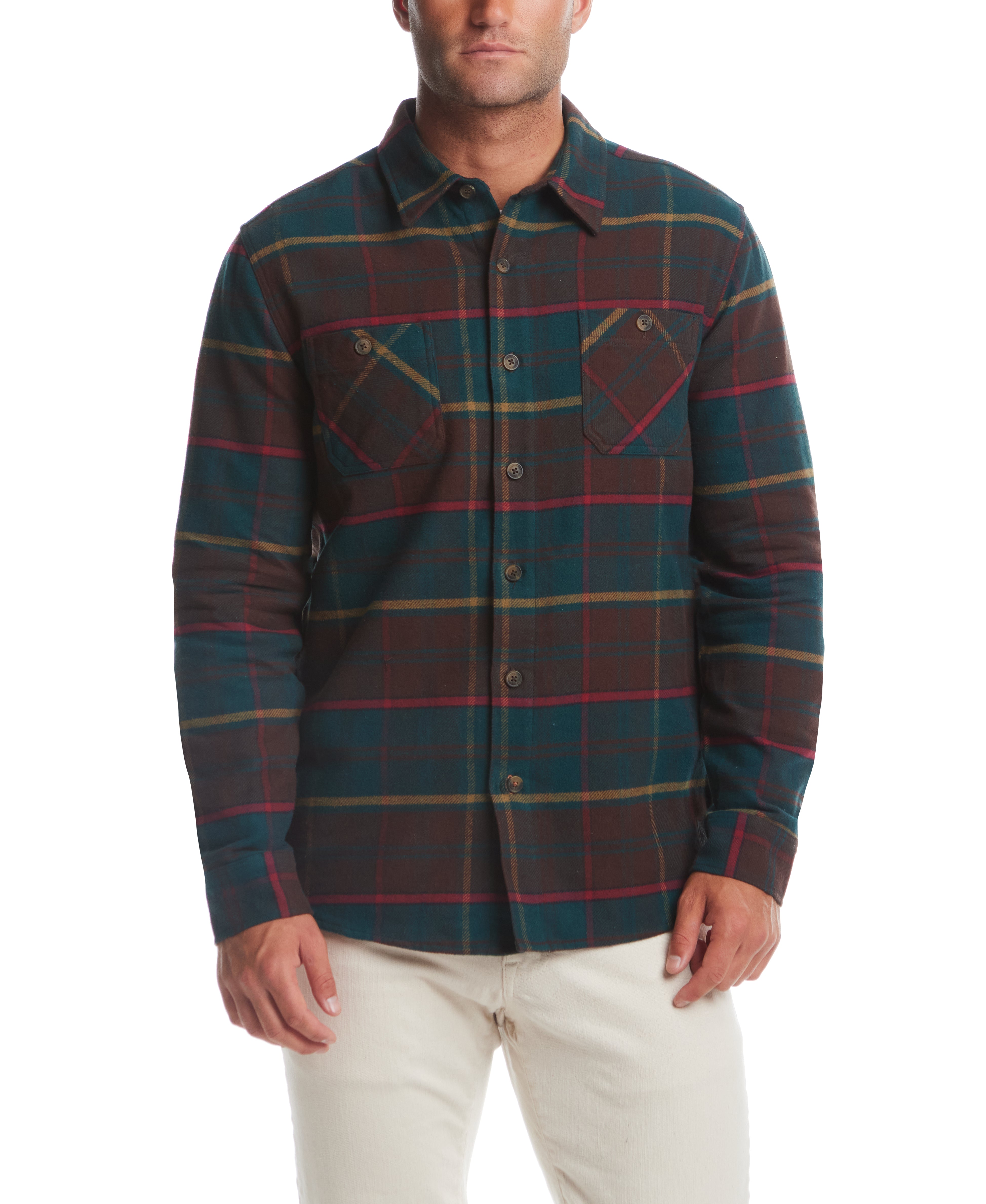 Lumberjack Flannel Unlined Shirt Jacket In Forest Biome