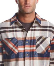 Lumberjack Flannel Unlined Shirt Jacket In Natural