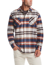 Lumberjack Flannel Unlined Shirt Jacket In Natural