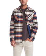 Lumberjack Flannel Unlined Shirt Jacket In Natural