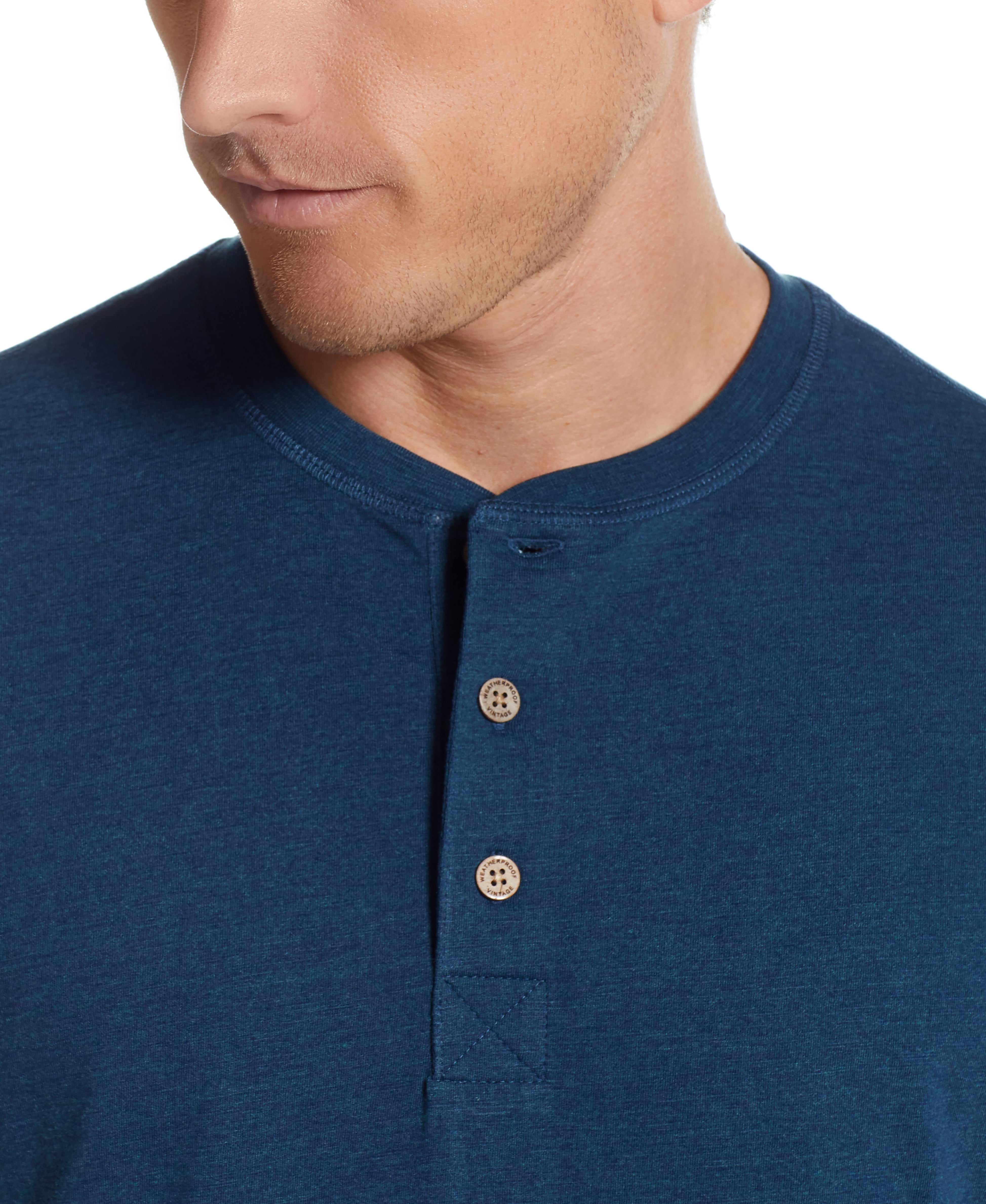 SHORT SLEEVE HENLEY IN DEEP COBALT – Weatherproof® Vintage