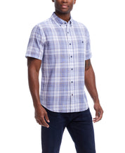 Short Sleeve End-On-End Plaid In Kentucky Blue