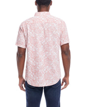 Short Sleeve Floral Shirt in Cherry