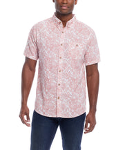 Short Sleeve Floral Shirt in Cherry