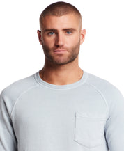 Long Sleeve Raglan Sweatshirt in Dusty Blue