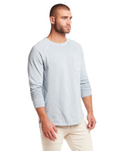 Long Sleeve Raglan Sweatshirt in Dusty Blue