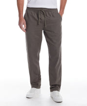 Linen Blend Drawstring Pants in Olive