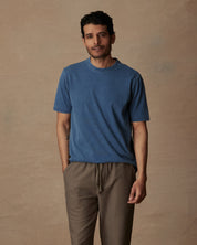 Short Sleeve Indigo Crew in Indigo