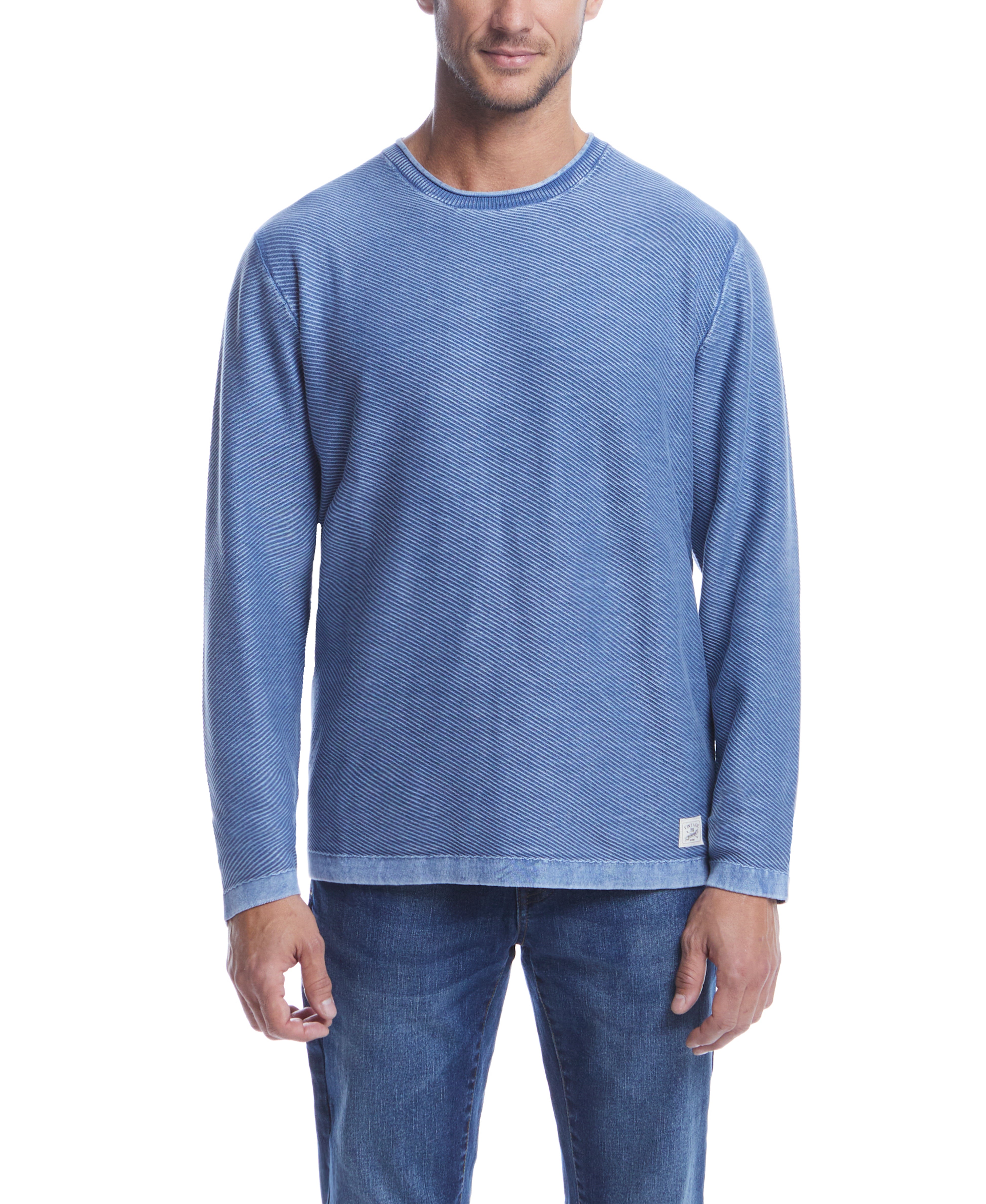 Twill Stonewash Sweater in Blue Mirage