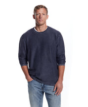 Twill Stonewash Sweater in Blue Nights