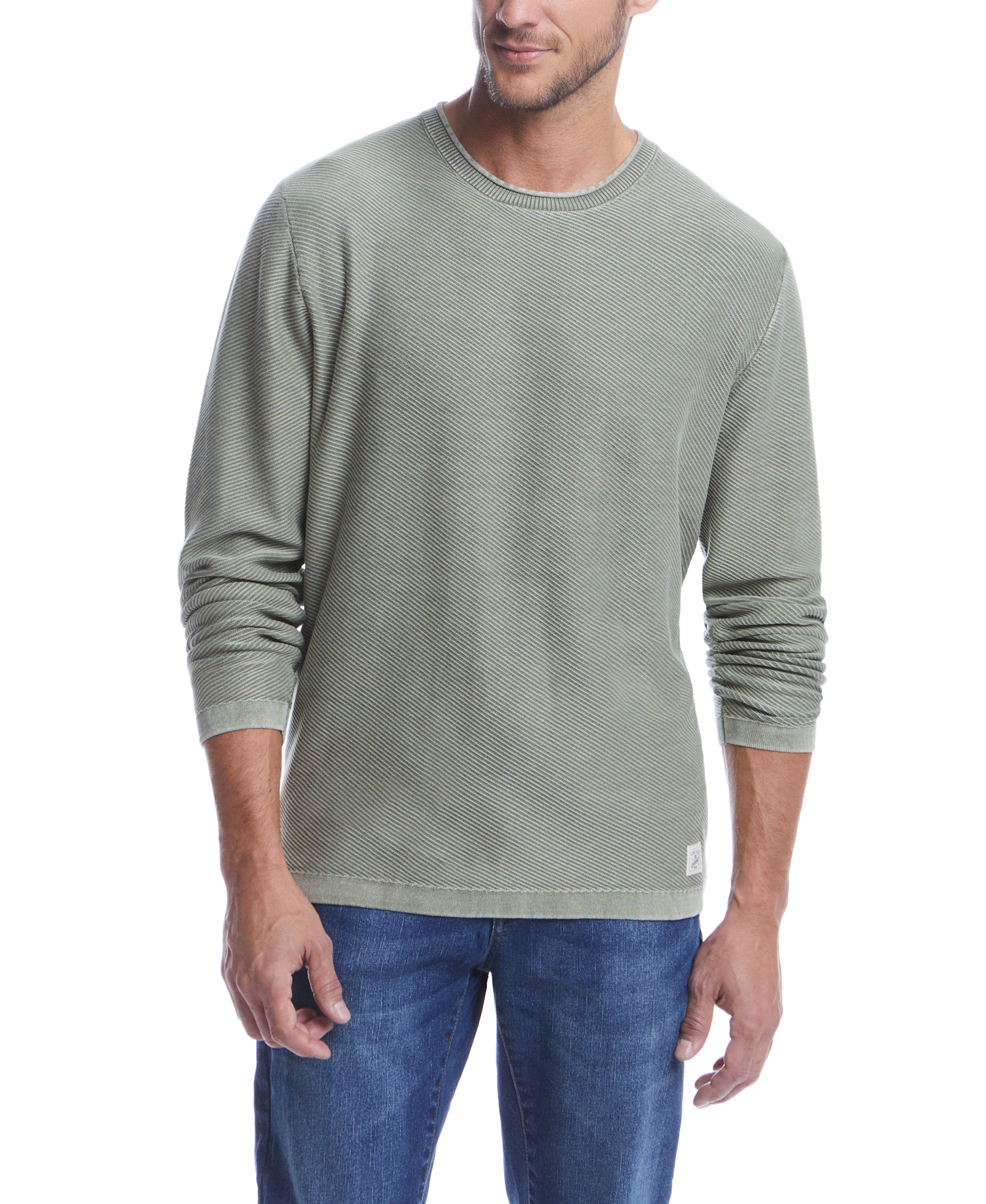 Twill Stonewash Sweater in Moss