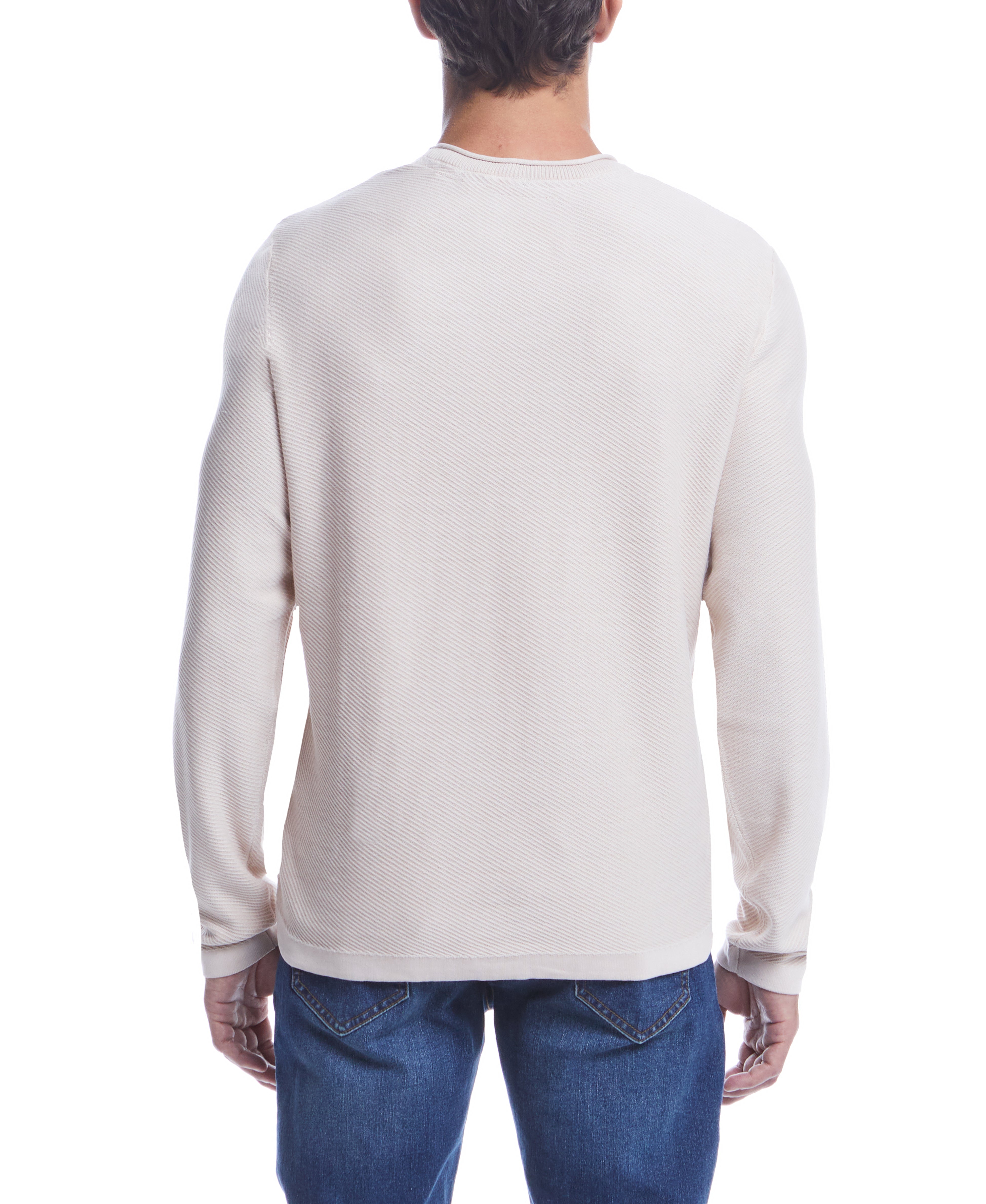 Twill Stonewash Sweater in Natural