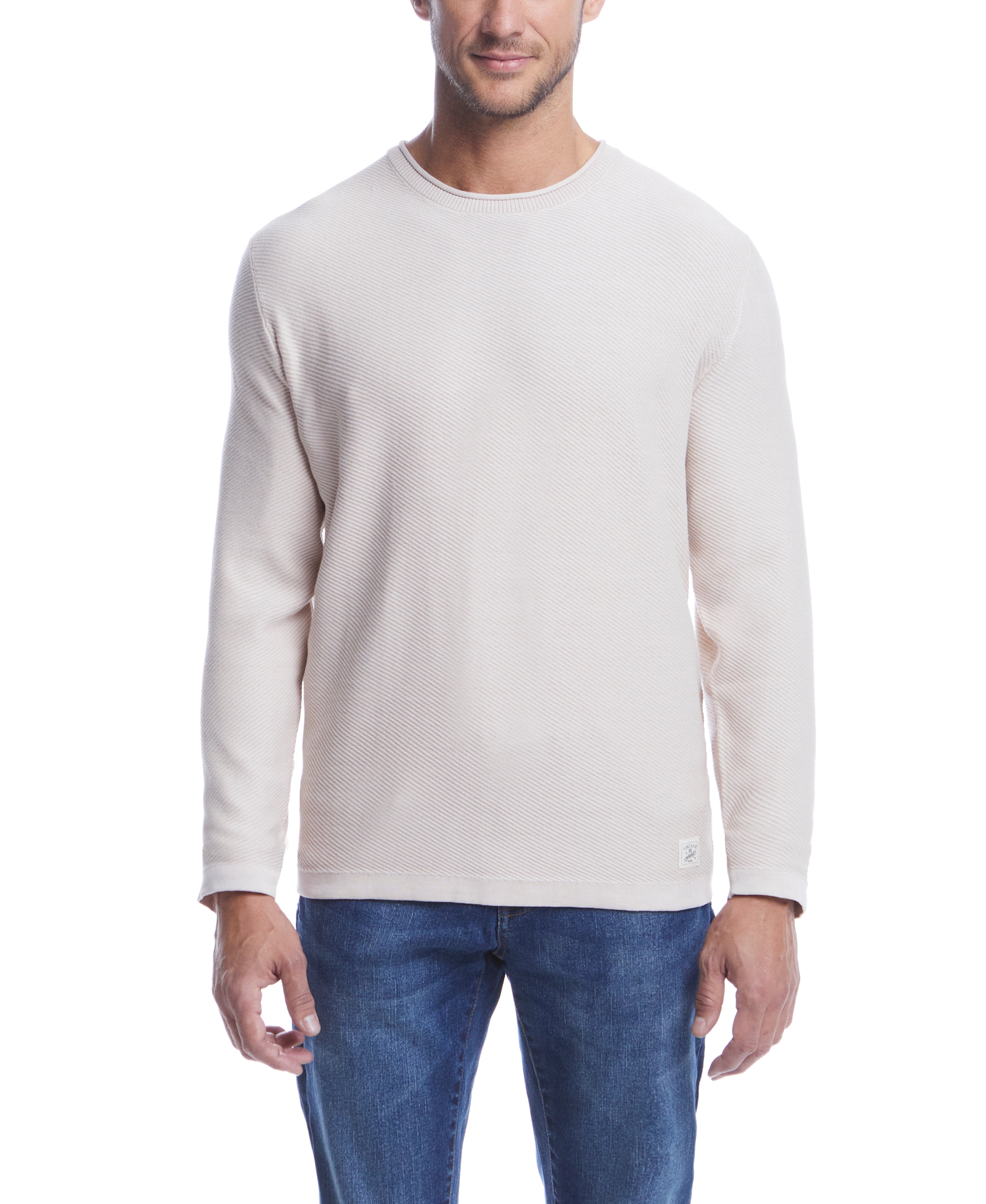 Twill Stonewash Sweater in Natural